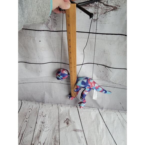 Dinosaur Marionette Puppet Sunny Toys Pink Purple Blue Plush Puppet - Picture 7 of 9